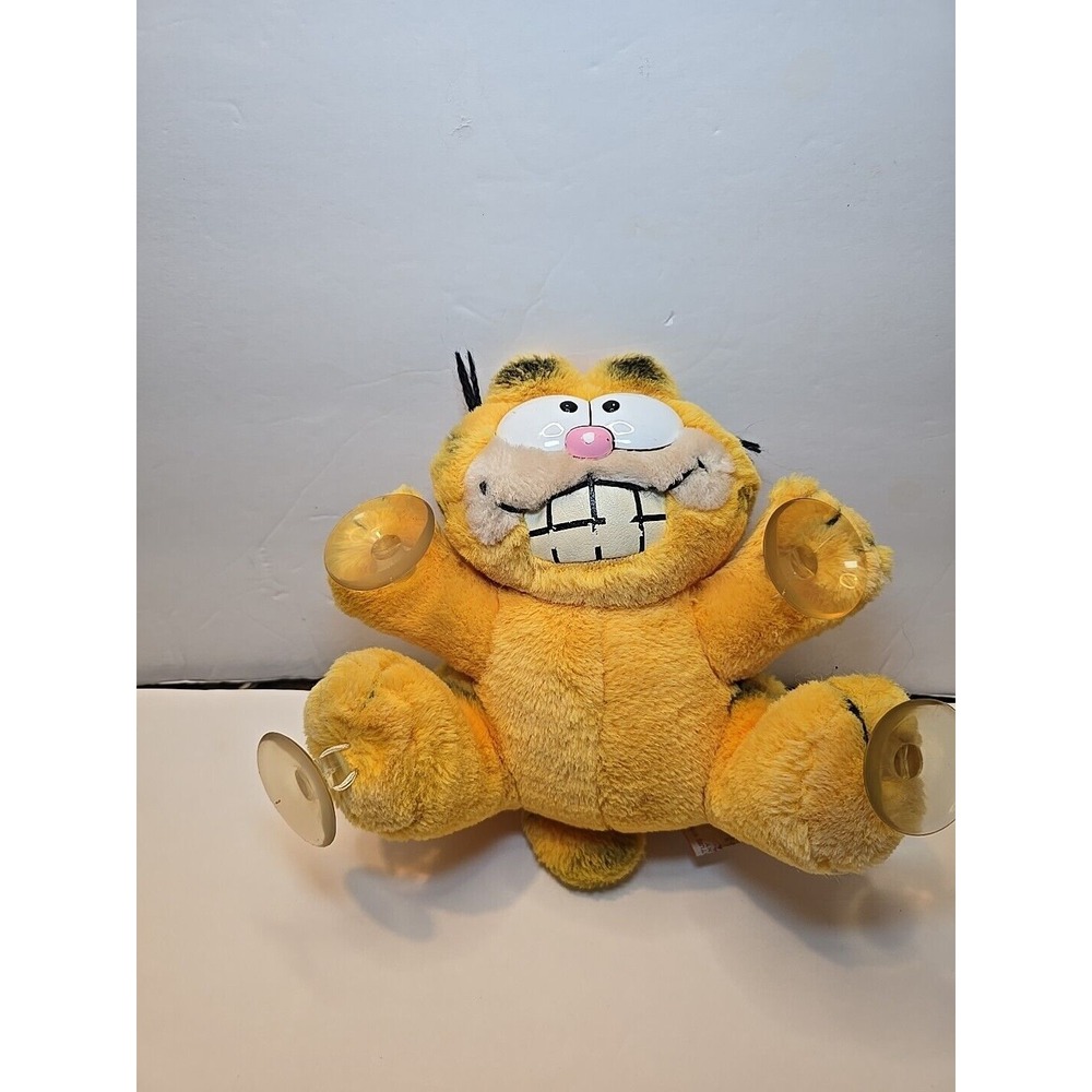 Vintage 1981 Garfield Cat "Stuck On You" Window Hang Retro Plush Dakin